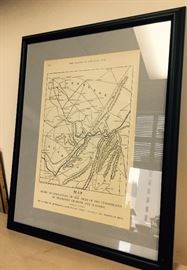 Antique map of Chattanooga, Tennessee. 