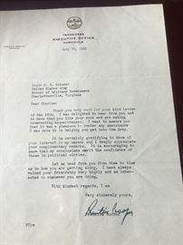 Large collection of signed letters by Tennessee Governor Prentice Cooper