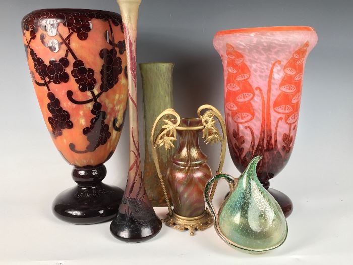 Some of the French cameo Art Glass!