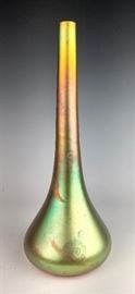 Delphin Massier "Snails" Iridescent Vase