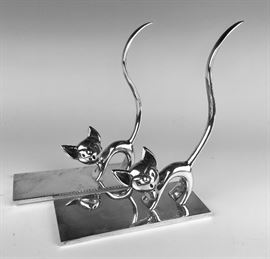 Great pair of Art Deco Cat Bookends 