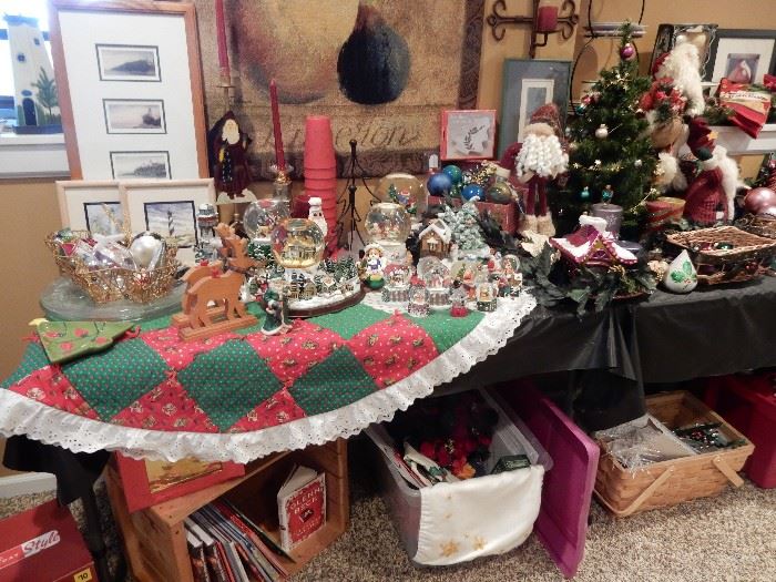 Tables filled with quality Christmas Decor/ Halloween  Decor and other Decor Items.