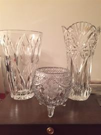 lead crystal vases