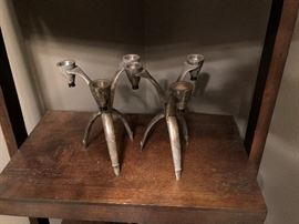 Vintage Community Silver Plated Tripod Candle Holder