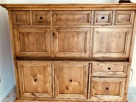 Multifunctional piece! Price $250 firm. 
This can be used w/ laptops, desktop computers, printers, TV's, DVR's, music equipment and filing cabinet all at the same time.
2 side drawers all for vertical or horizontal filing and storage.
Adjusting shelves to change up depending on your needs.
