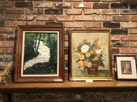 Paintings by local artist - The one on the left $60 - The one of the right $25 - firm