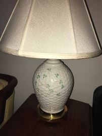 Irish Balleek Shamrock Lamp