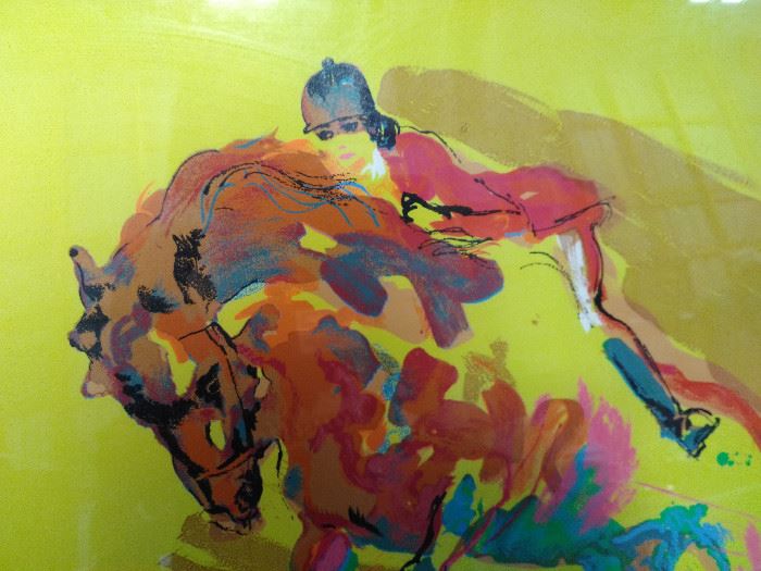 LeRoy Neiman Racehorse Framed Painting (1981)  https://www.ctbids.com/#!/description/share/6049