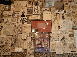 Rubber Stamps. Baby. Cat. Clothes.