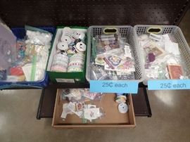 MANY items priced at .25 cents. Ribbon. Stickers. Embellishments.