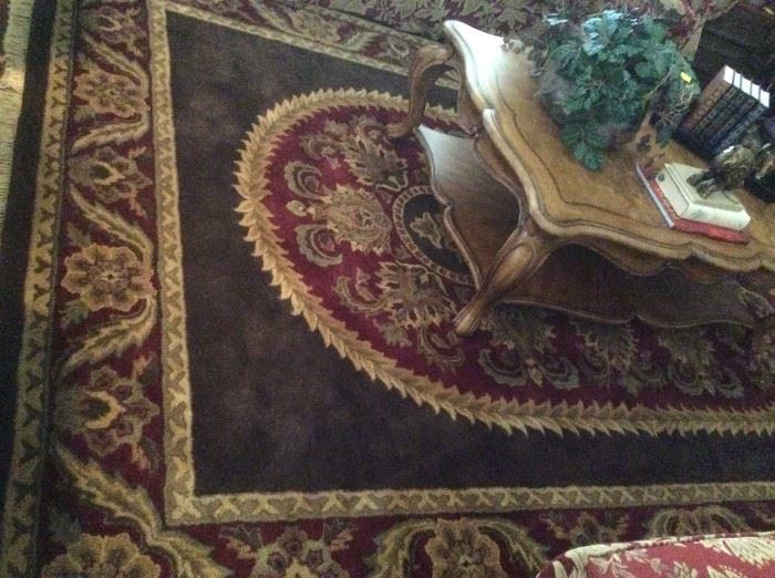 Coliseum Sable Brown Rug - 100% Wool Pile - Handcrafted in India 8' x 11' (we also have the same pattern in a 5' x 8' size)