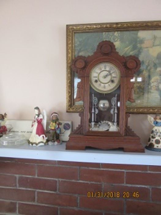 Gingerbread clock. There are 3 early clocks including Seth Thomas and other makers