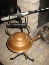 Fireplace copper teapot