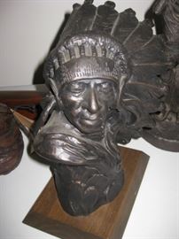 Bronze chief statue