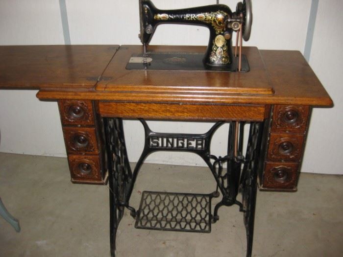 Antique Singer treadle sewing machine