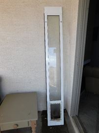 Glass doggie door insert