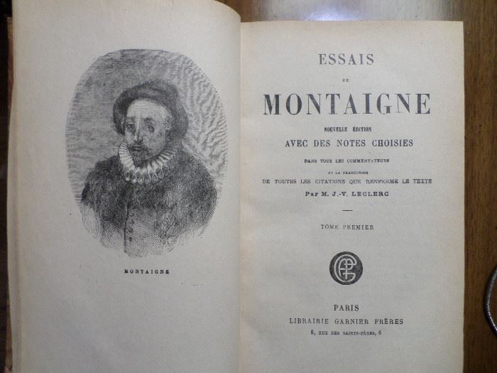2 Volumes of Montaigne (in French)