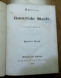 One of 2 volumes of Schiller, circa 1847