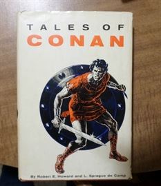 1955 edition of "Tales of Conan" by Robert E. Howard & L. Sprague de Camp - this is 1 of  6 Conan books, all are 1st editions