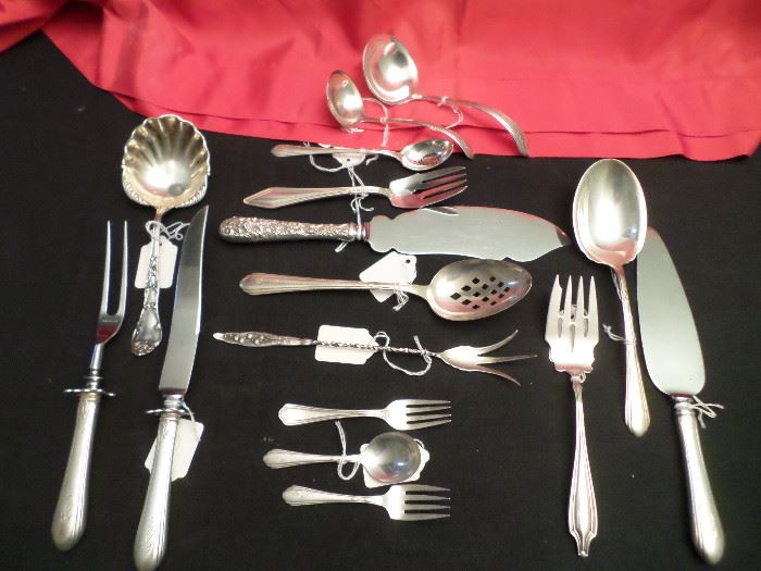 some of the sterling flatware