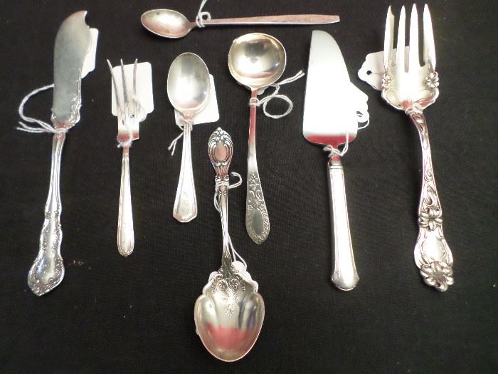 some of the sterling flatware