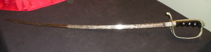 nice sword, presented to the owner in 1950 ROTC ceremony