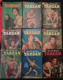 Some of the Dell Tarzan comics available (dated dated 1951 - 1954)
