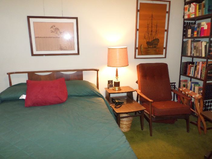cool mid-century bedroom furniture. The chair has been sold, but all the other furniture in this set is still available