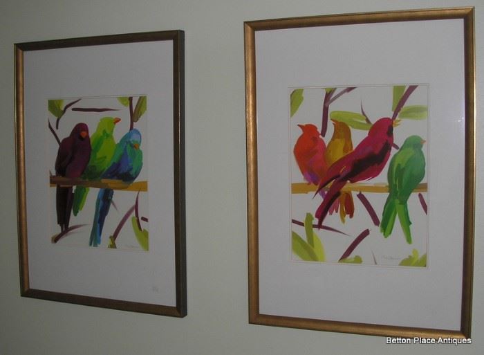 Two water color Bird Pictures