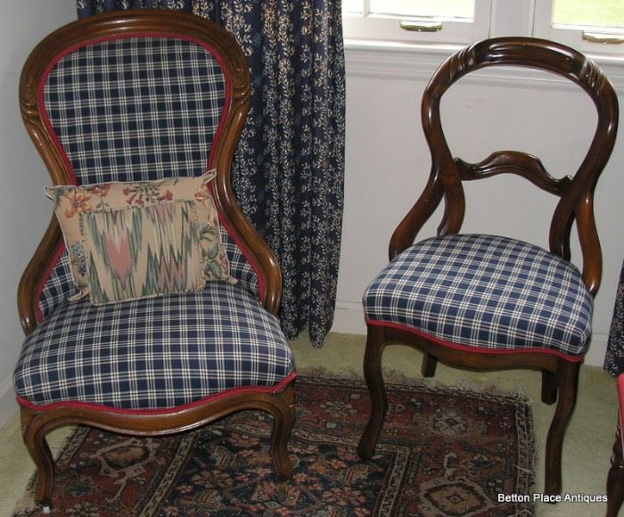 Matching Victorian Ladies and Side Chairs