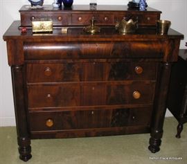 Antique Flame Mahogany Chest