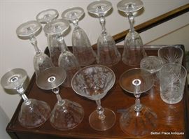 Cambridge Glass Rosepoint Stemware