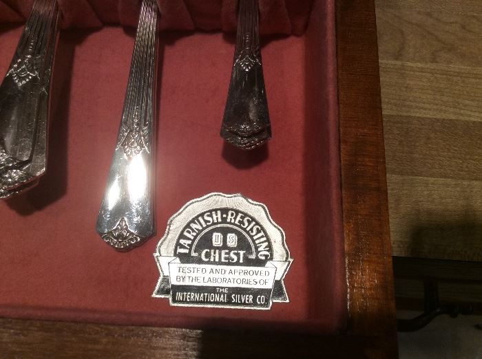 The International Silver Co.  Silverware set - tarnish resisting with Chest