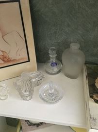 Miscellaneous Crystal glass pieces
