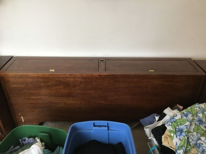 Headboard storage wall cabinet