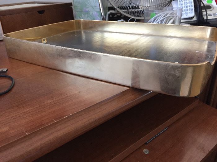 Brass Office Tray -Mid Century Modern by Peter Pepper