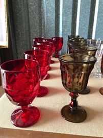colored glass stemware 