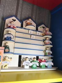 old wooden calender figures 