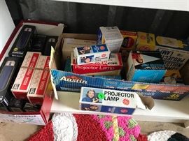 old projetor lamps in original boxes from the 1960's 