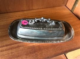 butter dish silver plate 