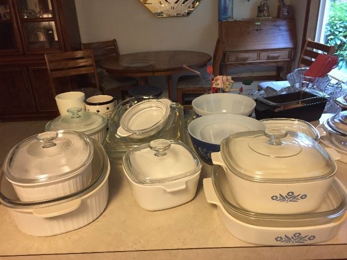 as-new corning ware, $4.00-$8.00
