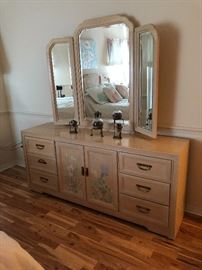 Hand painted dresser & mirror