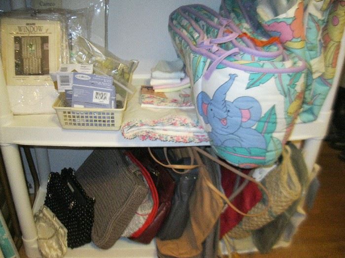 Purses, Totes, Window Treatments and Baby Items