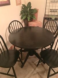 Black kitchen table with 4 chairs