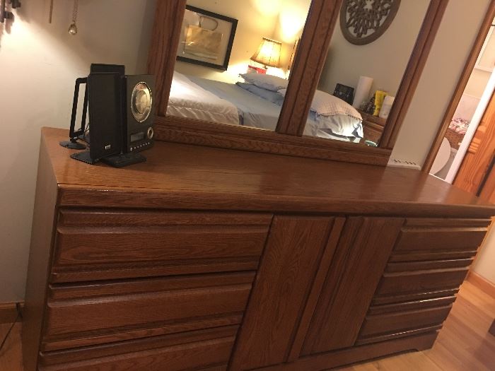 triple dresser and mirror