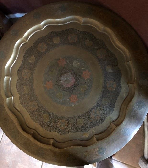 Beautiful Carved Metal Table Top (China)