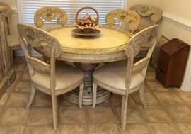 Painted Kitchen/Dinette Set with 6 Chairs