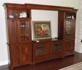 Living room entertainment center. Fits most any TV.