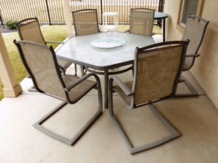 Patio set with 6 chairs