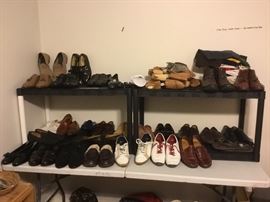 Men’s shoes -size 8-81/2 - Prada, Gucci, J Crew, Ugg, and 2 Hunter boots - 1 green & I black pair +  more. 